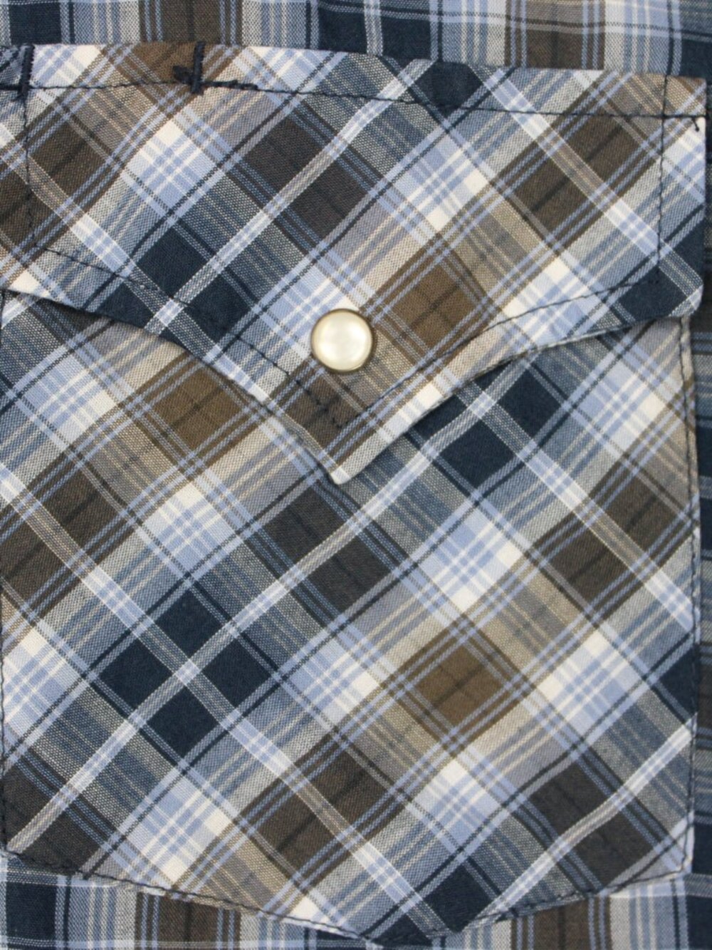 Ely Cattleman Shirt Mens 2XL XXL Blue Plaid Pearl Snap Western Short Sleeve - Picture 5 of 12